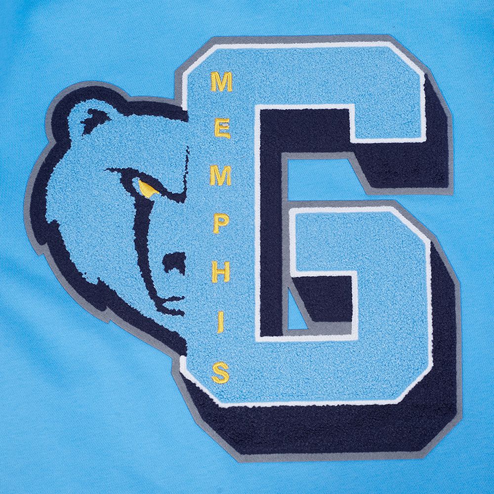 Pro Standard Men's Memphis Grizzlies Blue Mash Up Rib Fleece Crewneck Sweatshirt product image