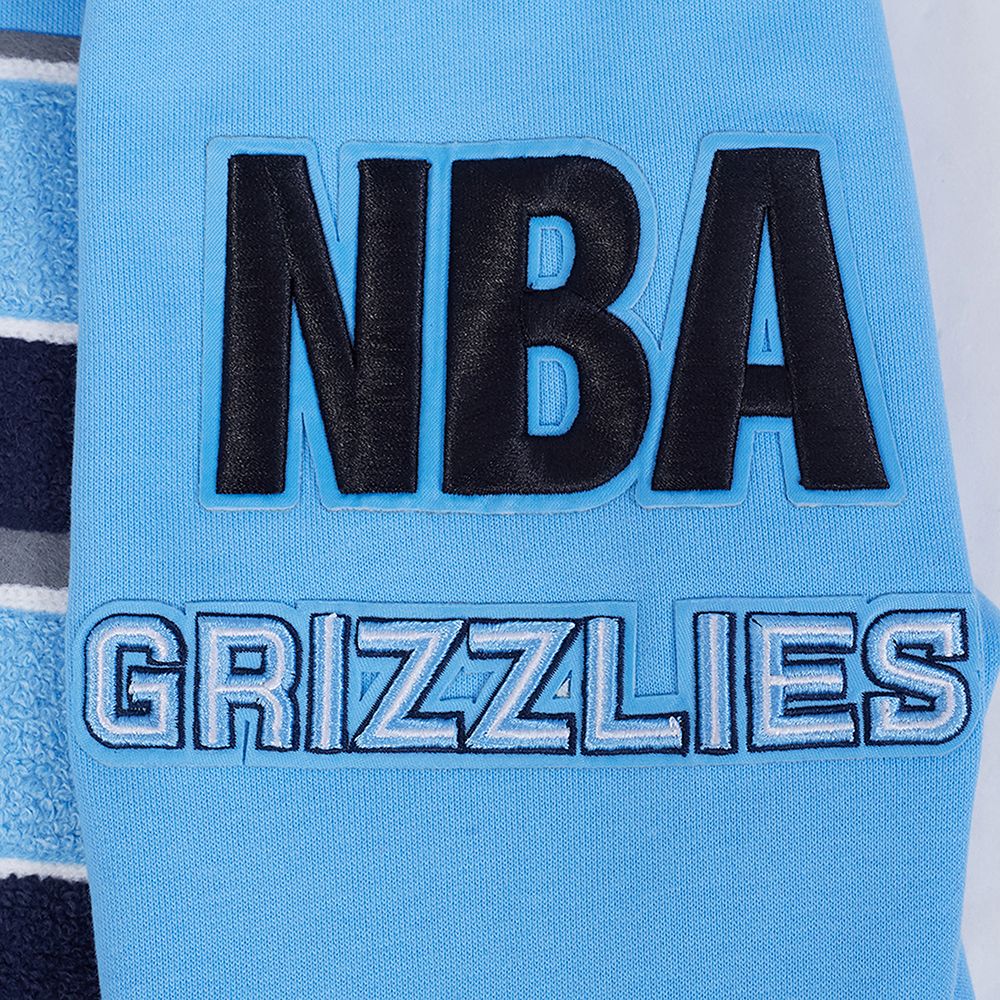 Pro Standard Men's Memphis Grizzlies Blue Mash Up Rib Fleece Crewneck Sweatshirt product image