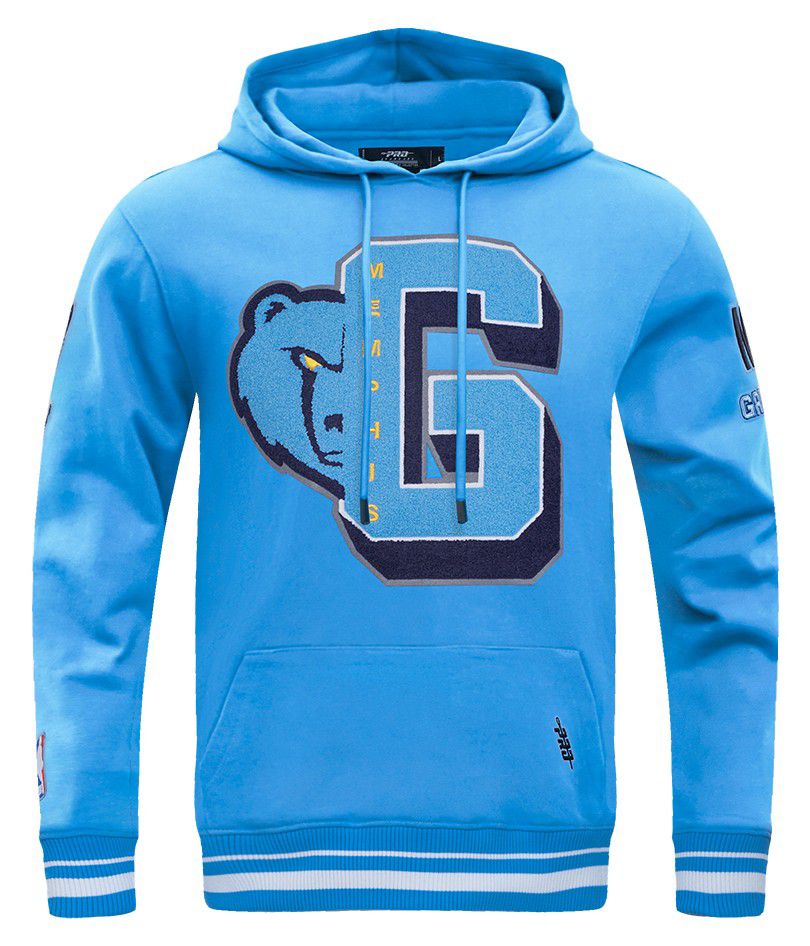 Pro Standard Men's Memphis Grizzlies Blue Mash Up Rib Fleece Crewneck Sweatshirt product image