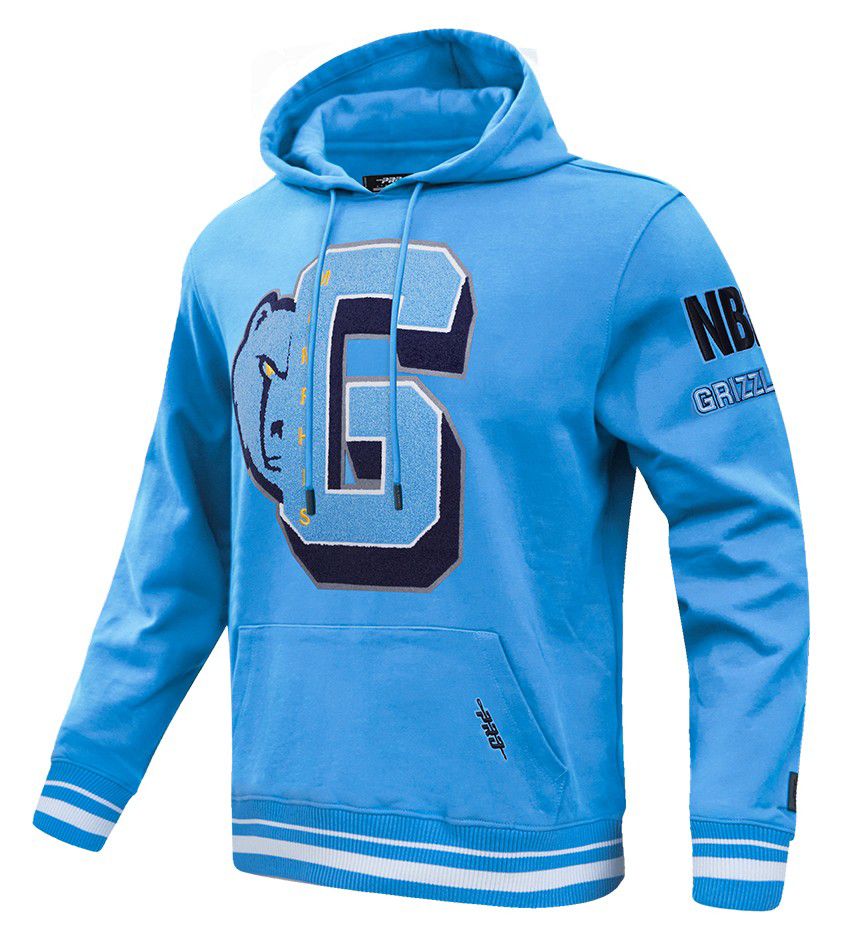 Pro Standard Men's Memphis Grizzlies Blue Mash Up Rib Fleece Crewneck Sweatshirt product image