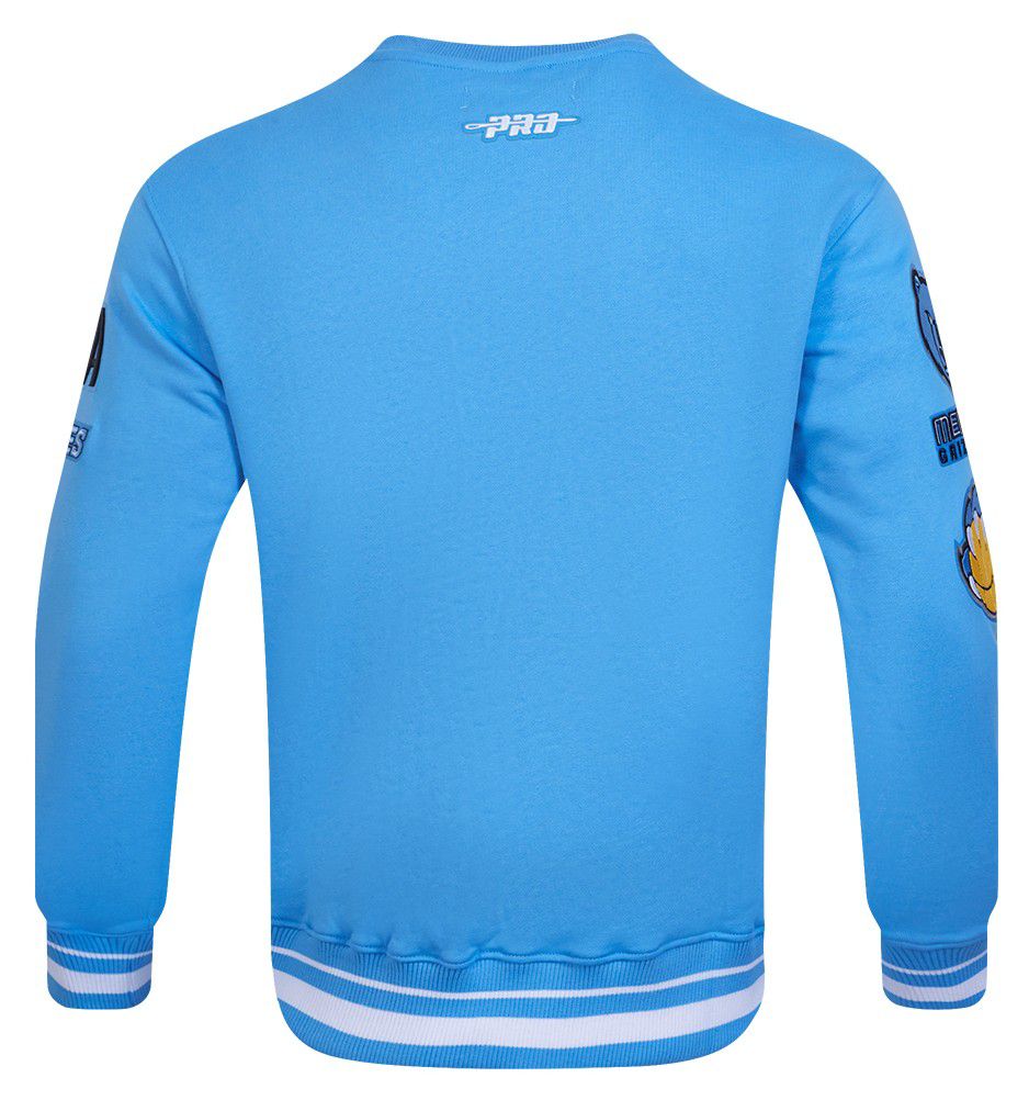 Pro Standard Men's Memphis Grizzlies Blue Mash Up Rib Fleece Crewneck Sweatshirt product image