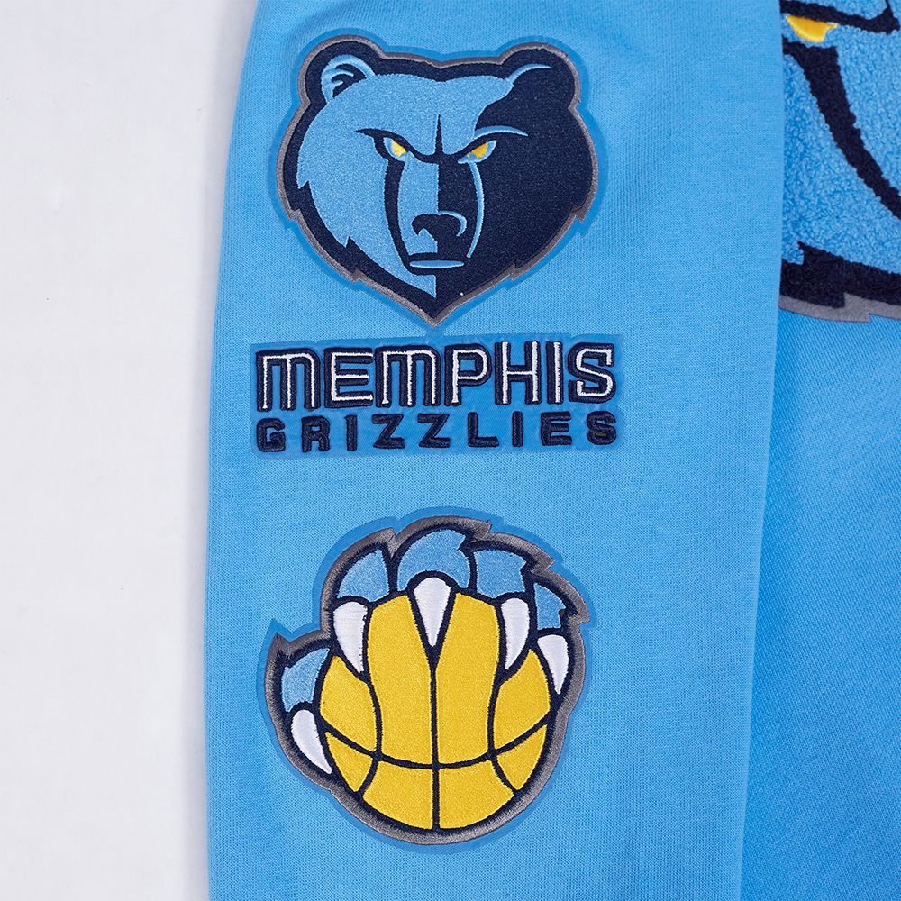 Pro Standard Men's Memphis Grizzlies Blue Mash Up Rib Fleece Crewneck Sweatshirt product image