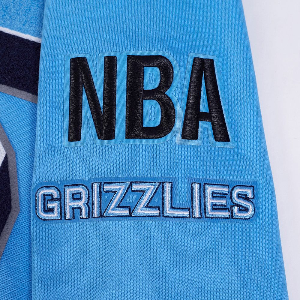 Pro Standard Men's Memphis Grizzlies Blue Mash Up Rib Fleece Crewneck Sweatshirt product image