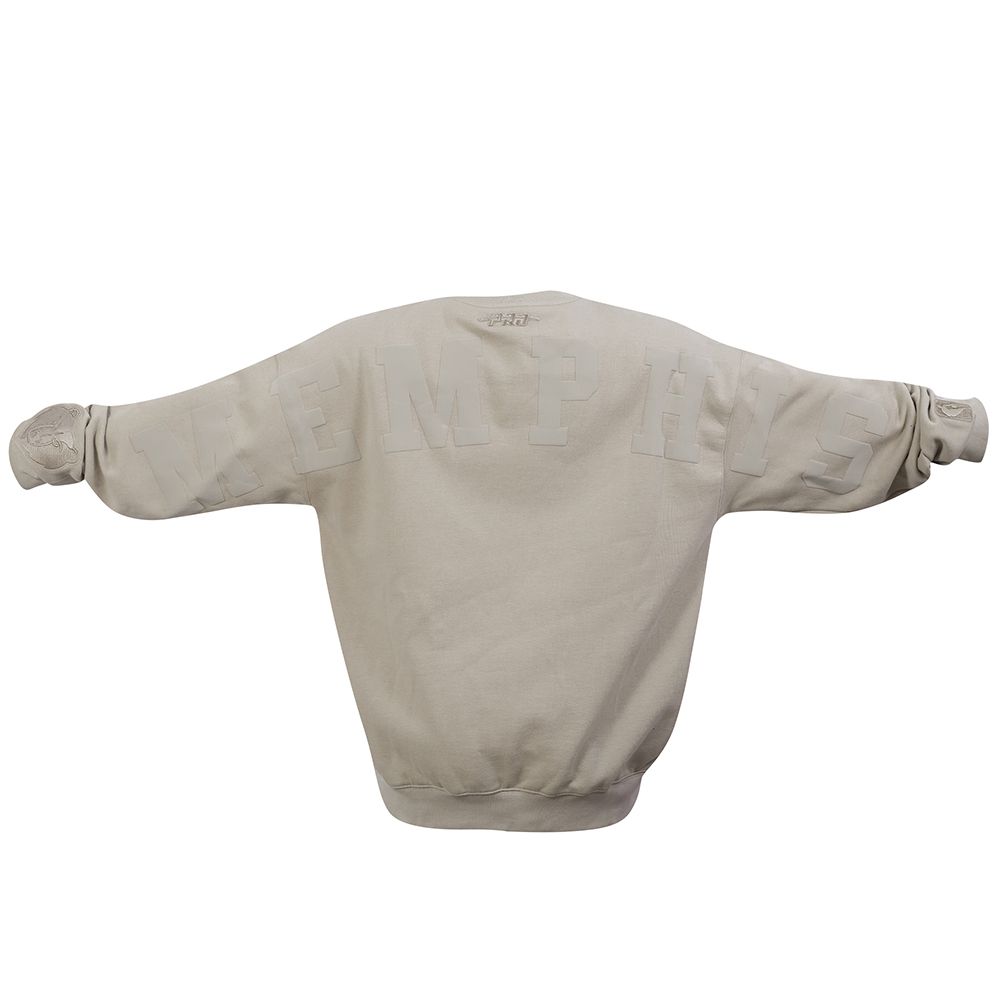 Pro Standard Men's Memphis Grizzlies Taupe Wingspan Drop Shoulder Fleece Crewneck Sweatshirt product image