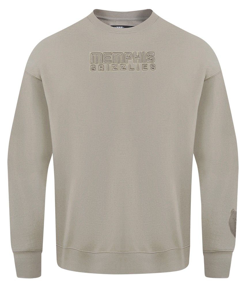 Pro Standard Men's Memphis Grizzlies Taupe Wingspan Drop Shoulder Fleece Crewneck Sweatshirt product image