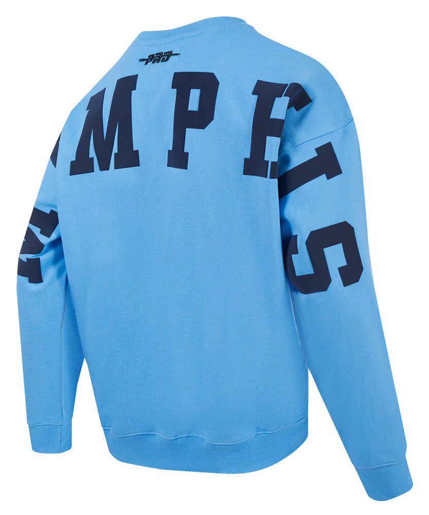 Pro Standard Men's Memphis Grizzlies Blue Wingspan Drop Shoulder Fleece Crewneck Sweatshirt product image