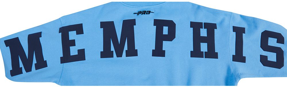 Pro Standard Men's Memphis Grizzlies Blue Wingspan Drop Shoulder Fleece Crewneck Sweatshirt product image