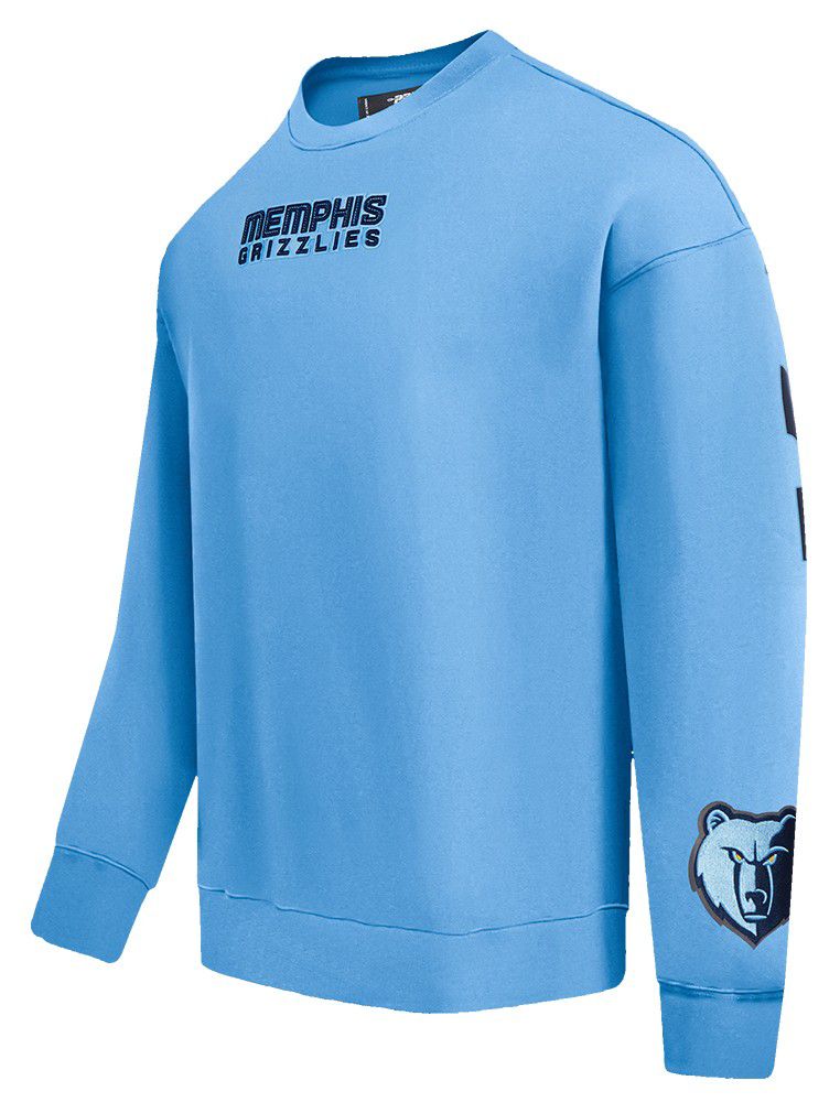 Pro Standard Men's Memphis Grizzlies Blue Wingspan Drop Shoulder Fleece Crewneck Sweatshirt product image