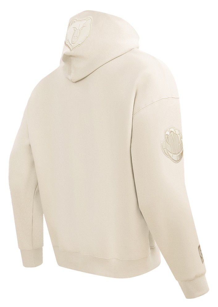 Pro Standard Men's Memphis Grizzlies Off White Neutral Drop Shoulder Fleece Hoodie product image