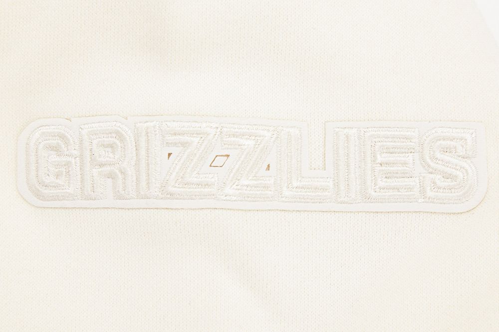 Pro Standard Men's Memphis Grizzlies Off White Neutral Drop Shoulder Fleece Hoodie product image