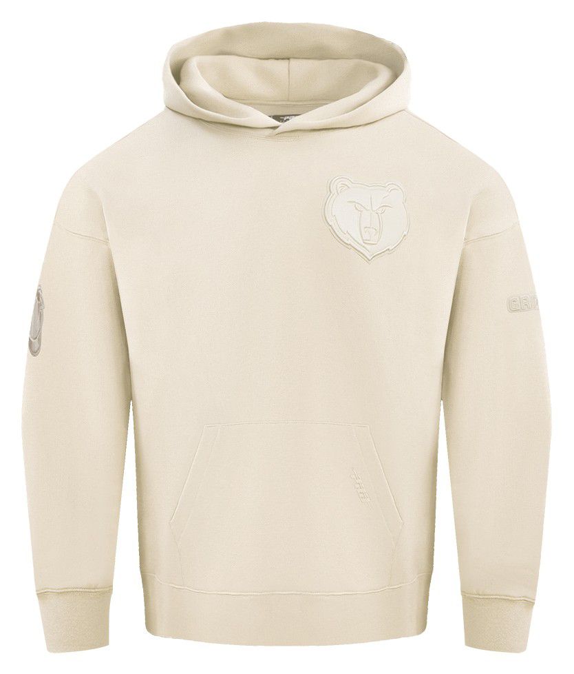 Pro Standard Men's Memphis Grizzlies Off White Neutral Drop Shoulder Fleece Hoodie product image