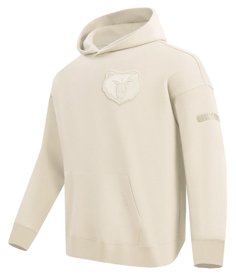 Pro Standard Men's Memphis Grizzlies Off White Neutral Drop Shoulder Fleece Hoodie product image