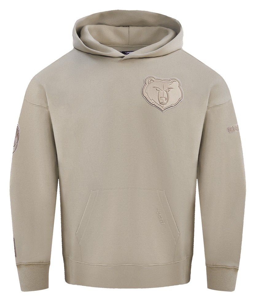 Pro Standard Men's Memphis Grizzlies Taupe Neutral Drop Shoulder Fleece Hoodie product image