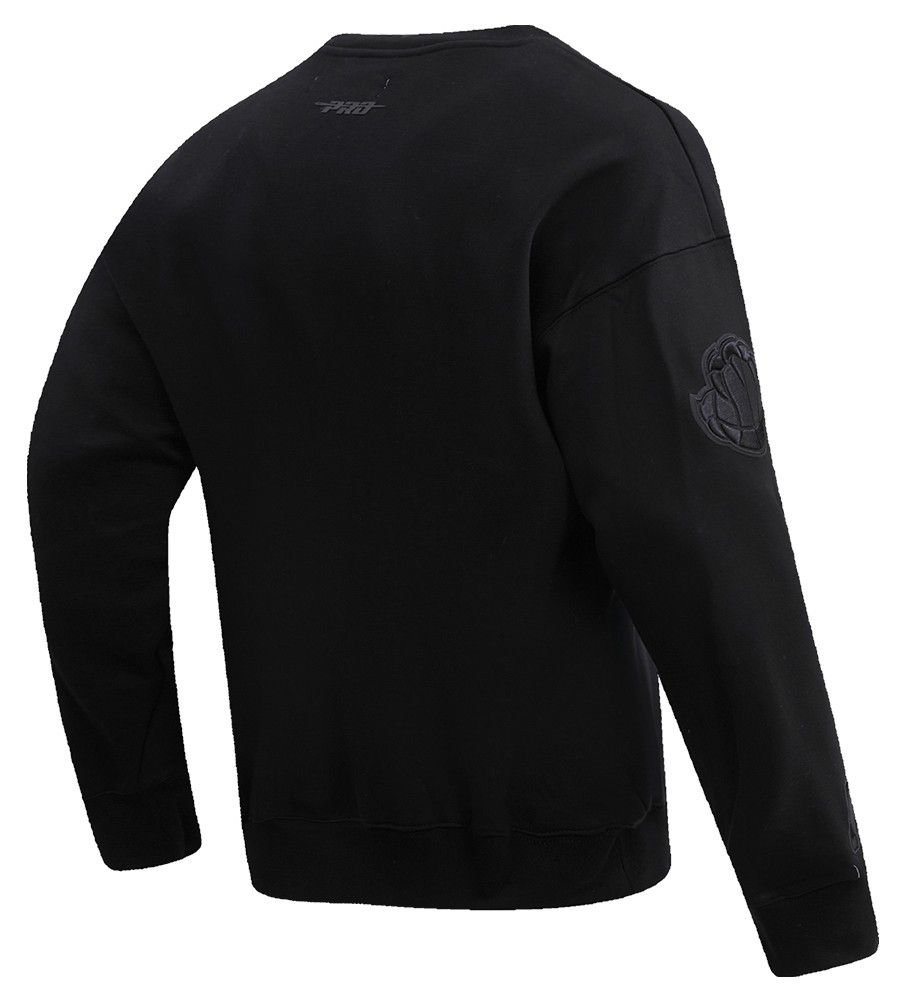 Pro Standard Men's Memphis Grizzlies Black Neutral Drop Shoulder Fleece Crewneck Sweatshirt product image