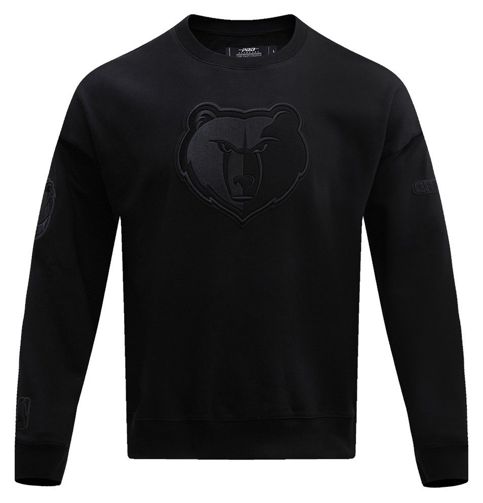 Pro Standard Men's Memphis Grizzlies Black Neutral Drop Shoulder Fleece Crewneck Sweatshirt product image
