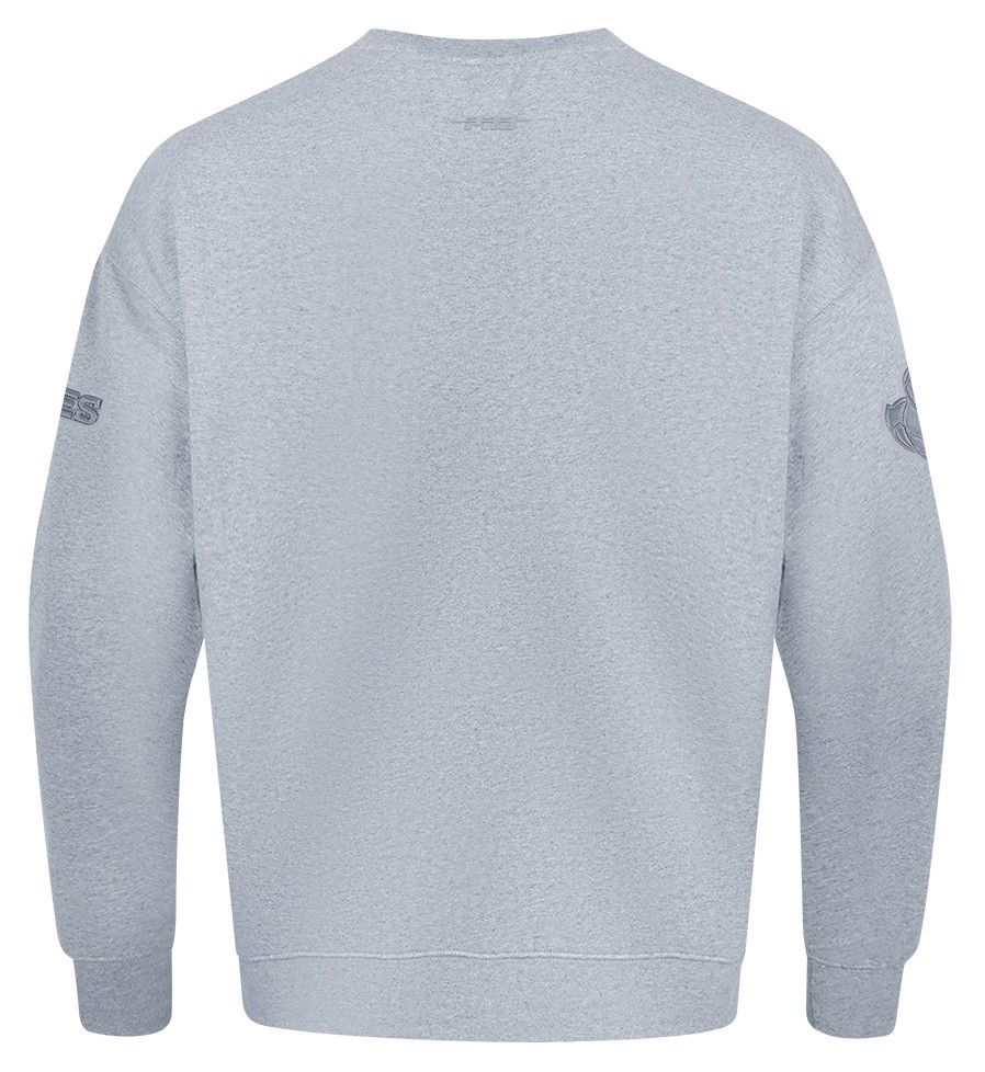 Pro Standard Men's Memphis Grizzlies Grey Neutral Drop Shoulder Fleece Crewneck Sweatshirt product image