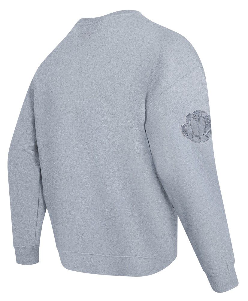 Pro Standard Men's Memphis Grizzlies Grey Neutral Drop Shoulder Fleece Crewneck Sweatshirt product image