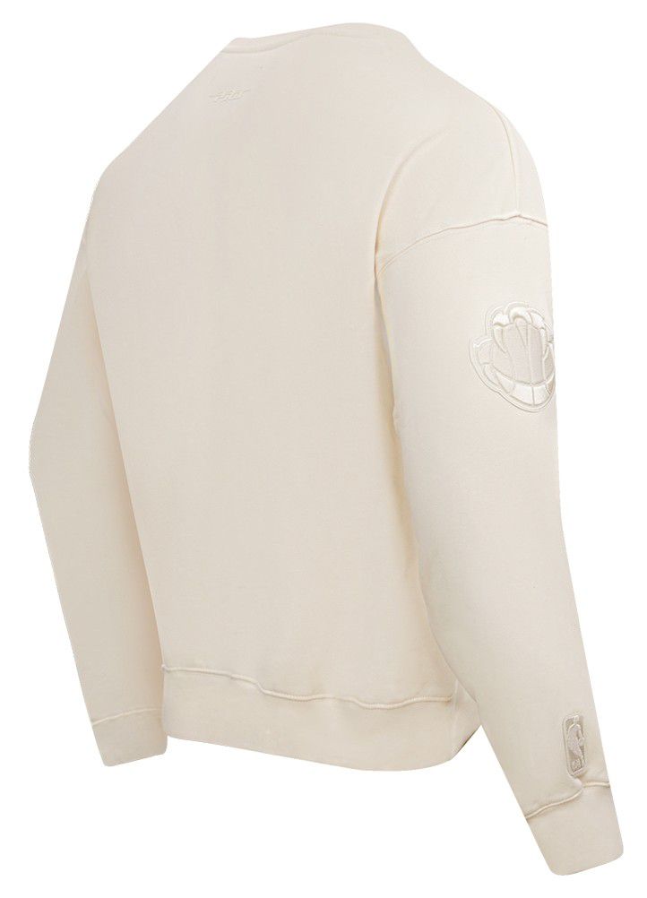 Pro Standard Men's Memphis Grizzlies Off White Neutral Drop Shoulder Fleece Crewneck Sweatshirt product image