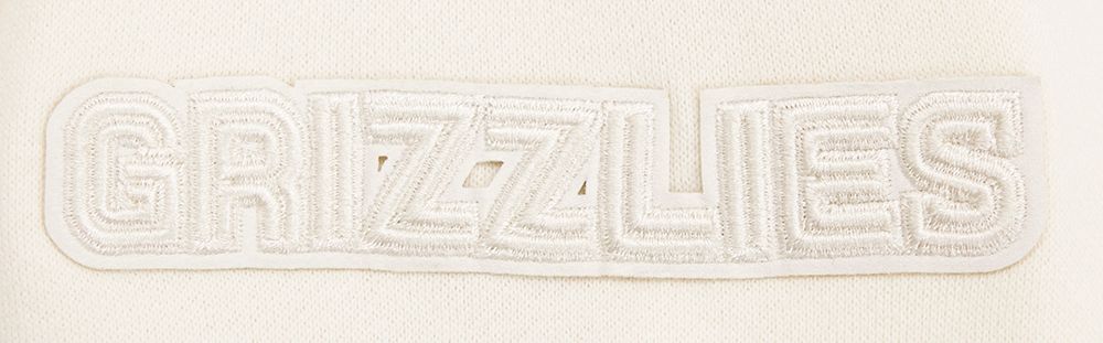Pro Standard Men's Memphis Grizzlies Off White Neutral Drop Shoulder Fleece Crewneck Sweatshirt product image
