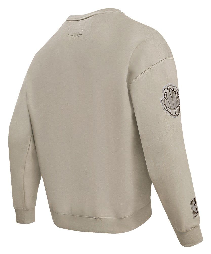 Pro Standard Men's Memphis Grizzlies Taupe Neutral Drop Shoulder Fleece Crewneck Sweatshirt product image