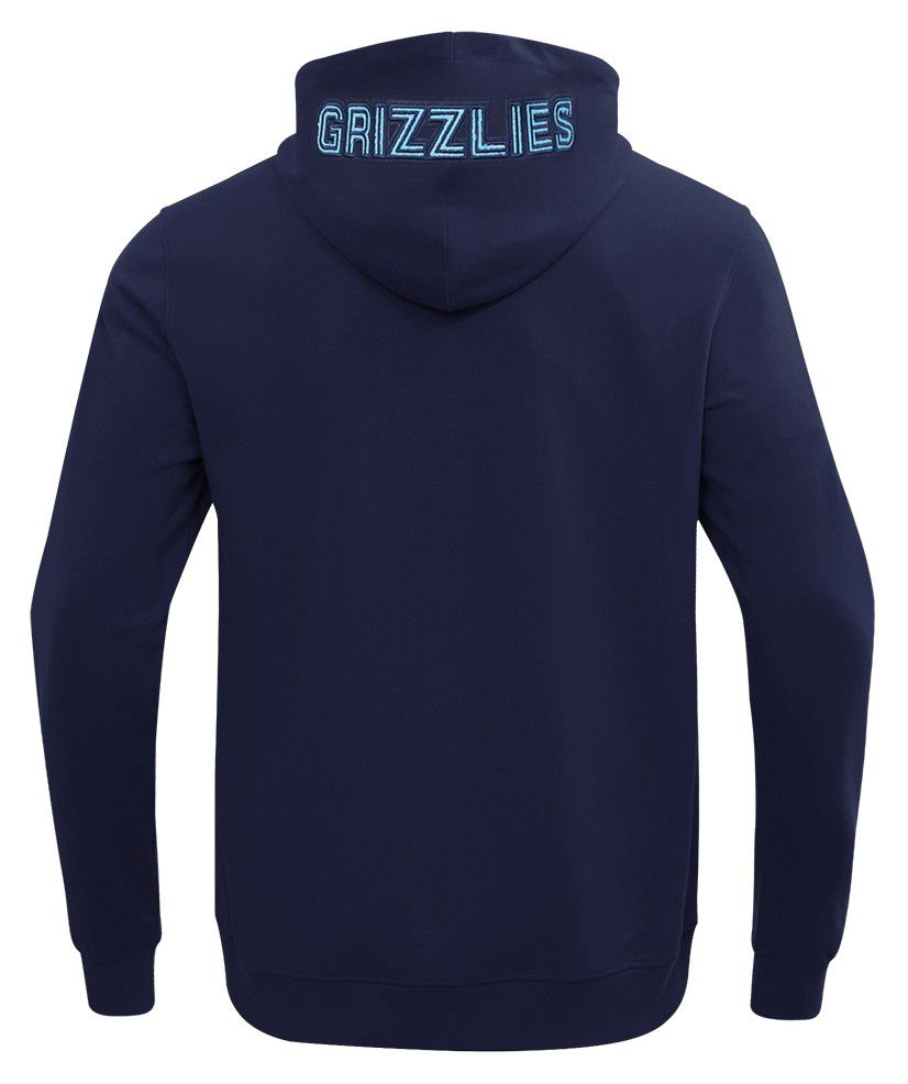 Pro Standard Men's Memphis Grizzlies Navy Classic Chenille Full Zip Hoodie product image
