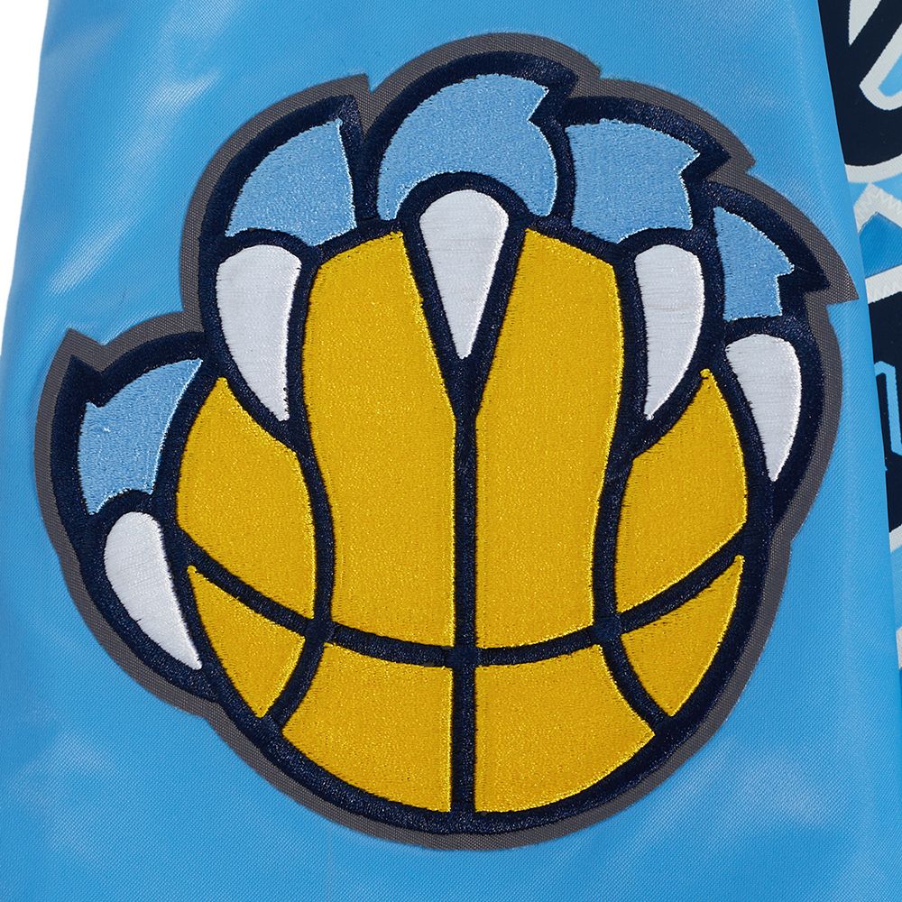 Pro Standard Men's Memphis Grizzlies Blue Script Tail Rib Satin Jacket product image