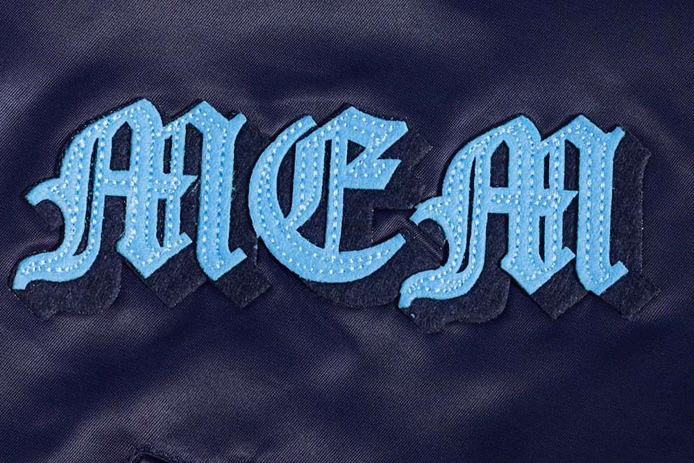 Pro Standard Men's Memphis Grizzlies Navy Old English Rib Satin Jacket product image