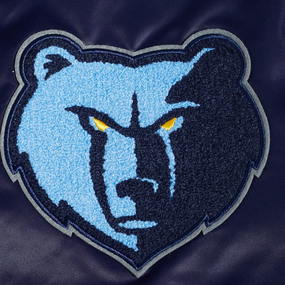 Pro Standard Men's Memphis Grizzlies Navy Old English Rib Satin Jacket product image