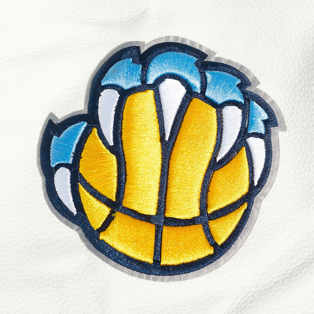 Pro Standard Men's Memphis Grizzlies Navy Old English Rib Wool Varsity Jacket product image