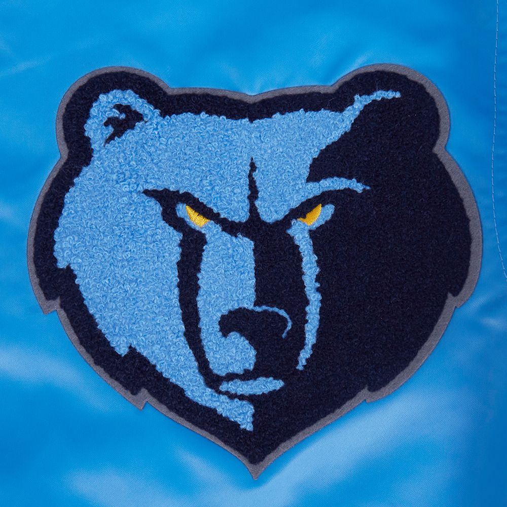 Pro Standard Men's Memphis Grizzlies Blue Mash Up Rib Satin Jacket product image