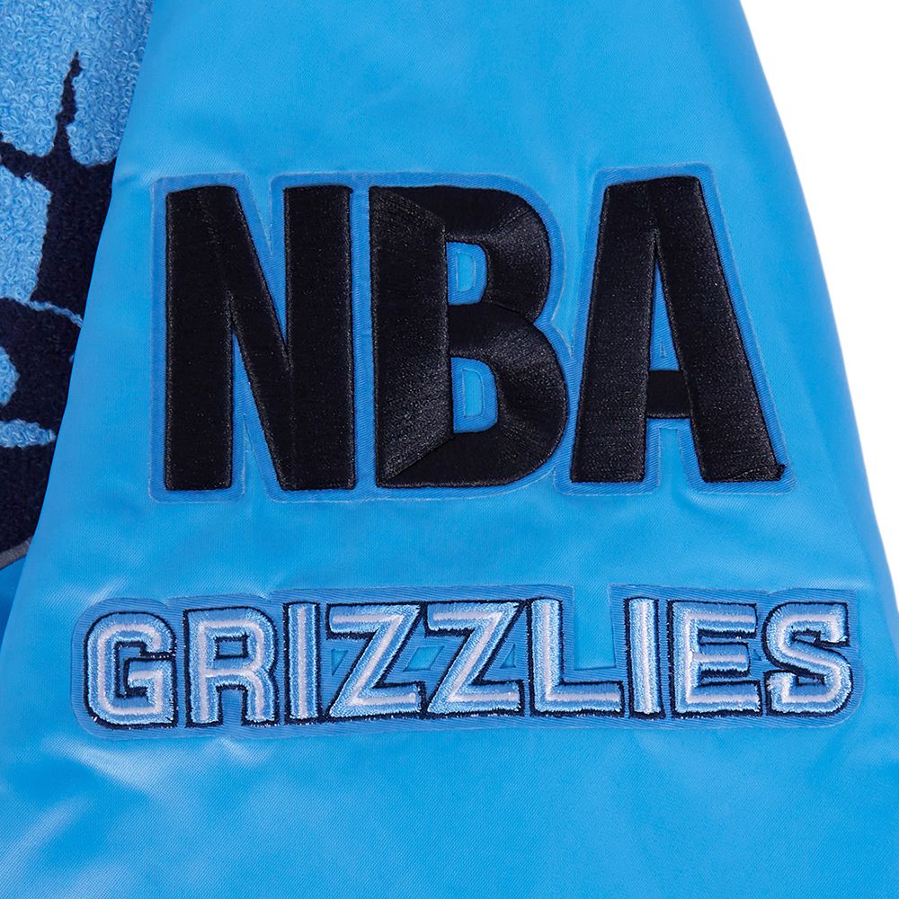 Pro Standard Men's Memphis Grizzlies Blue Mash Up Rib Satin Jacket product image