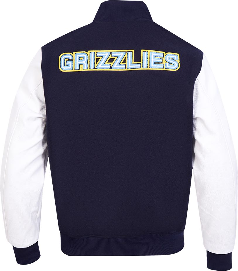 Pro Standard Men's Memphis Grizzlies Navy Classic Wool Varsity Jacket product image