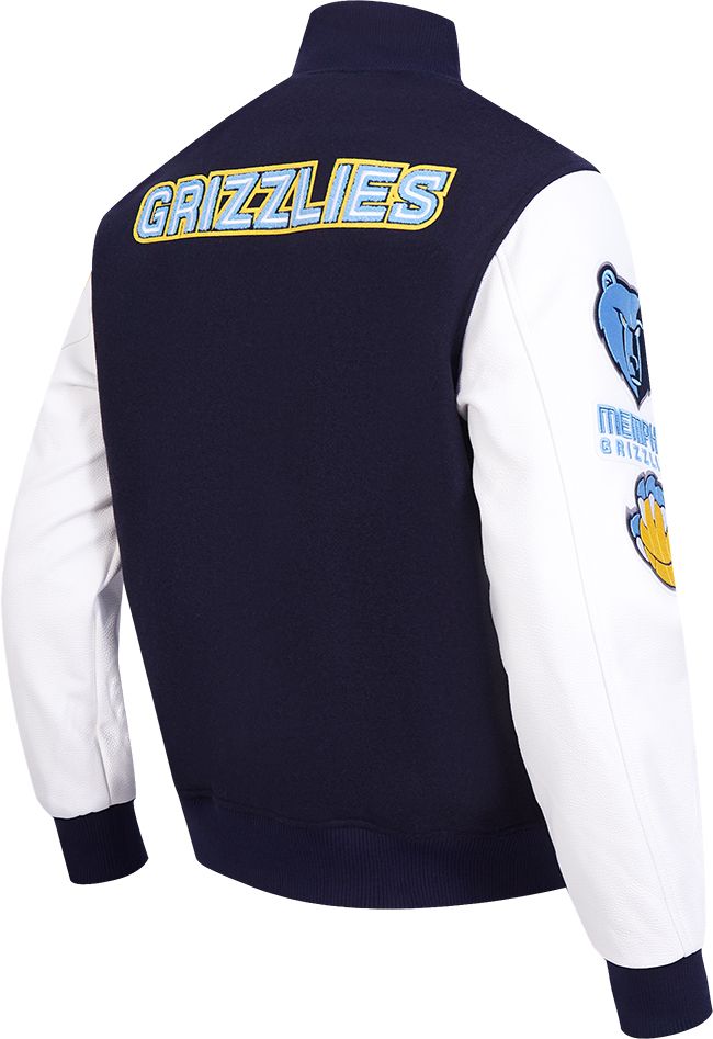 Pro Standard Men's Memphis Grizzlies Navy Classic Wool Varsity Jacket product image