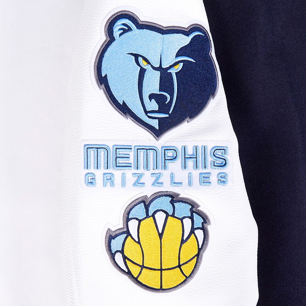 Pro Standard Men's Memphis Grizzlies Navy Classic Wool Varsity Jacket product image