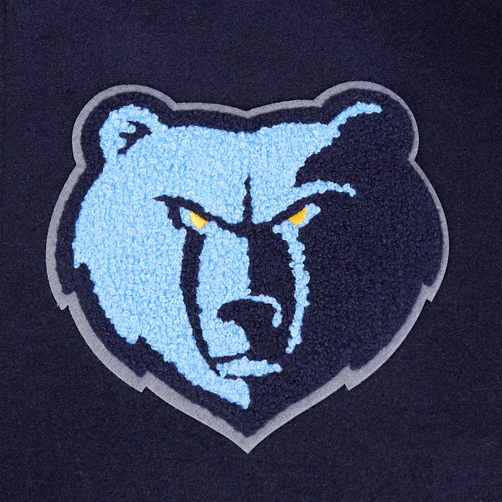 Pro Standard Men's Memphis Grizzlies Navy Classic Wool Varsity Jacket product image
