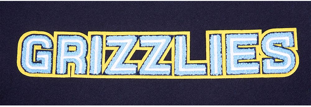 Pro Standard Men's Memphis Grizzlies Navy Classic Wool Varsity Jacket product image
