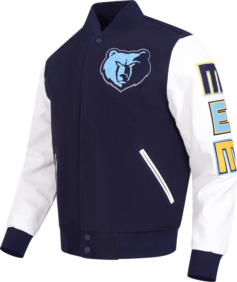 Pro Standard Men's Memphis Grizzlies Navy Classic Wool Varsity Jacket product image