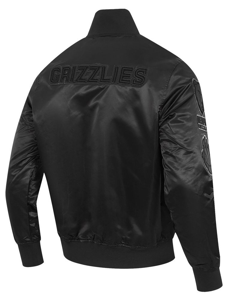 Pro Standard Men's Memphis Grizzlies Triple Black Satin Jacket product image