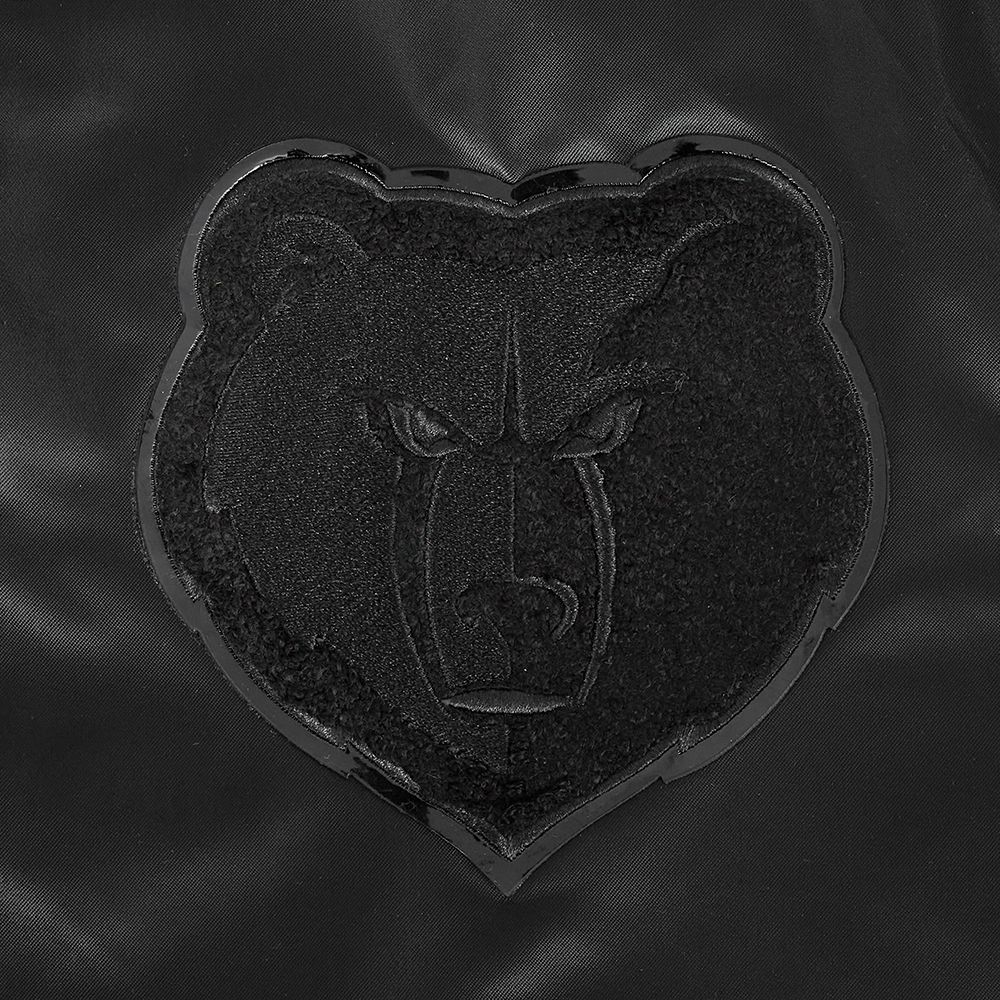 Pro Standard Men's Memphis Grizzlies Triple Black Satin Jacket product image