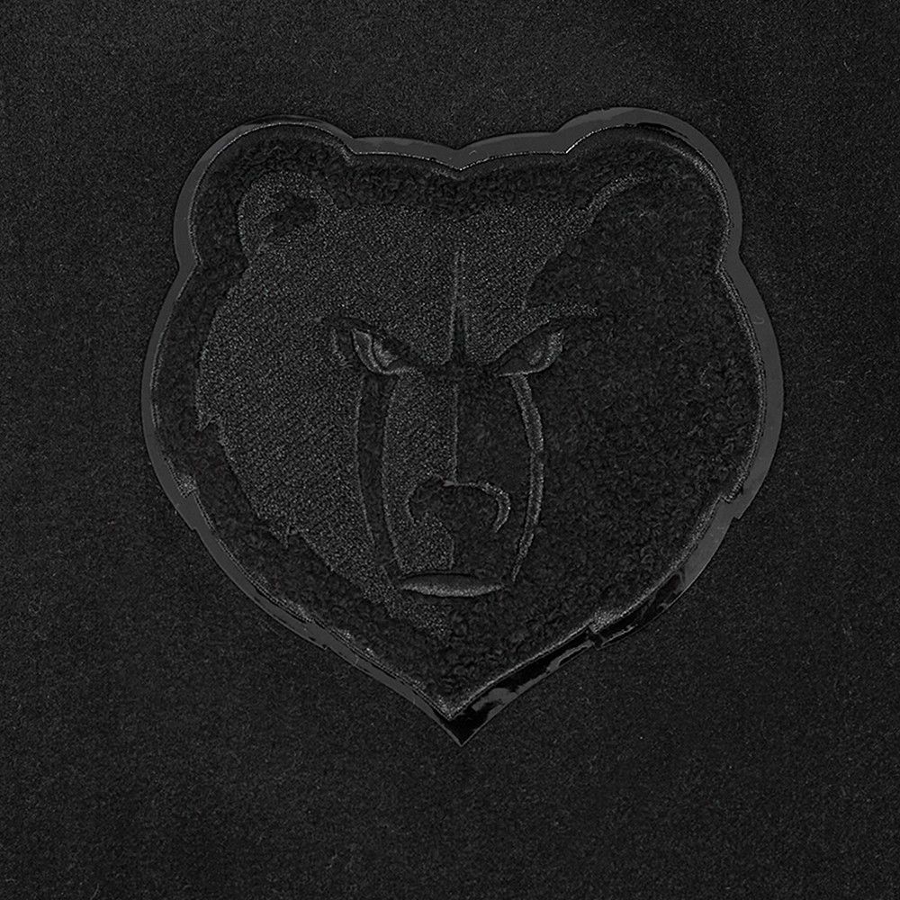 Pro Standard Men's Memphis Grizzlies Triple Black Wool Varsity Jacket product image