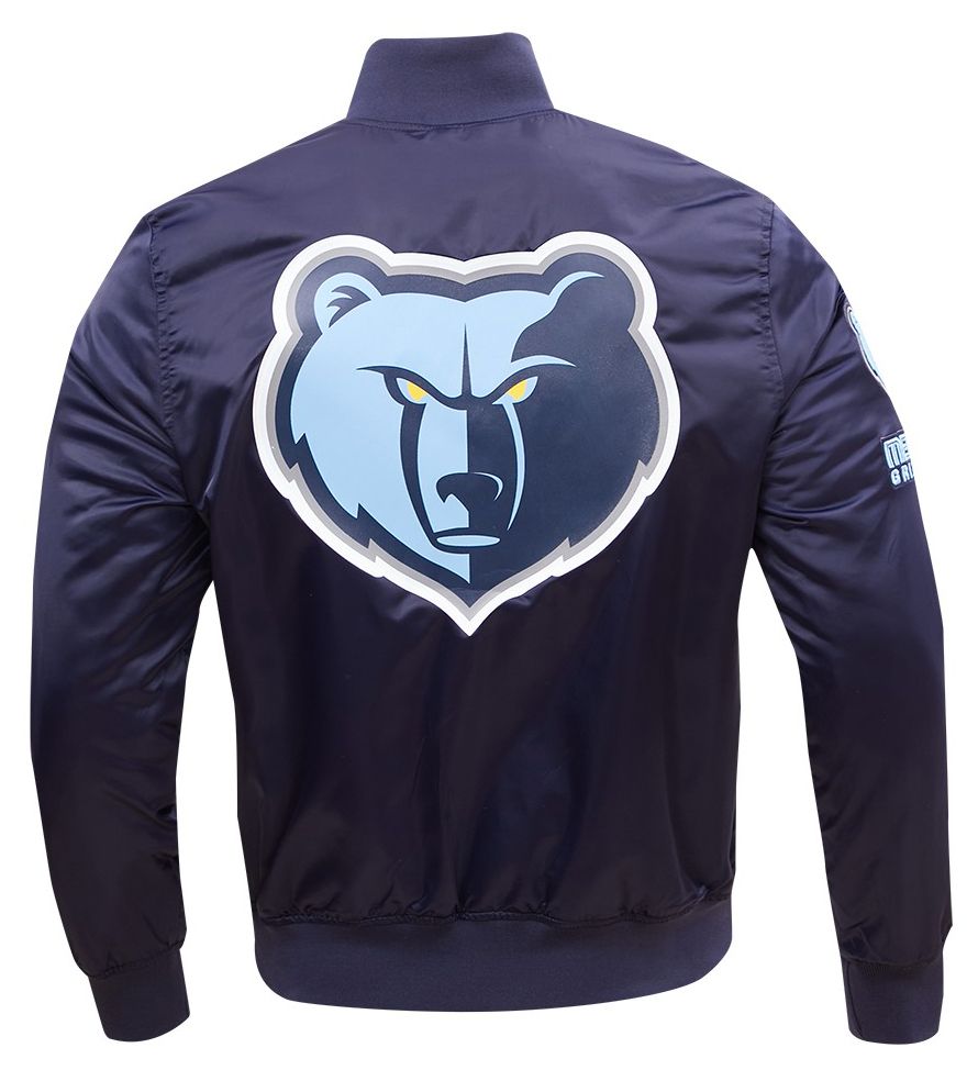 Pro Standard Men's Memphis Grizzlies Navy Big Logo Satin Jacket product image