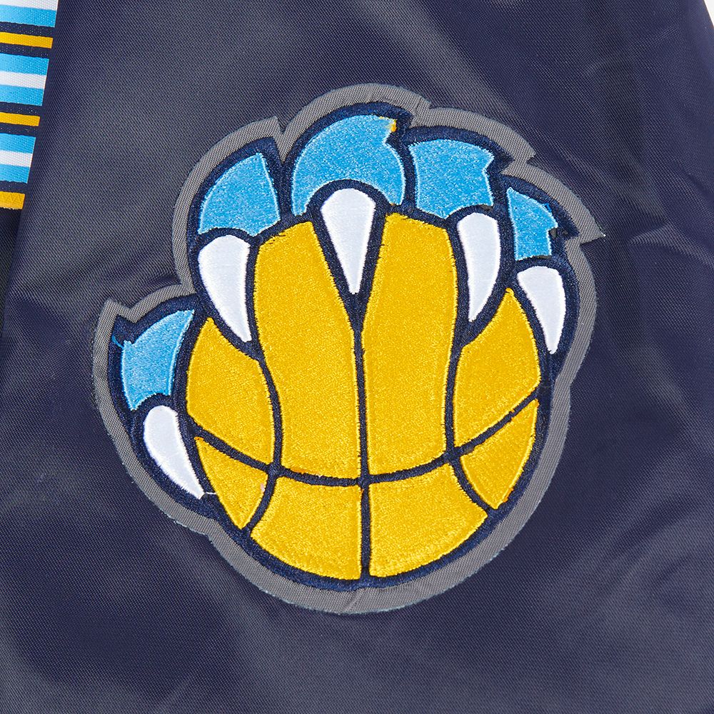 Pro Standard Men's Memphis Grizzlies Navy Big Logo Satin Jacket product image