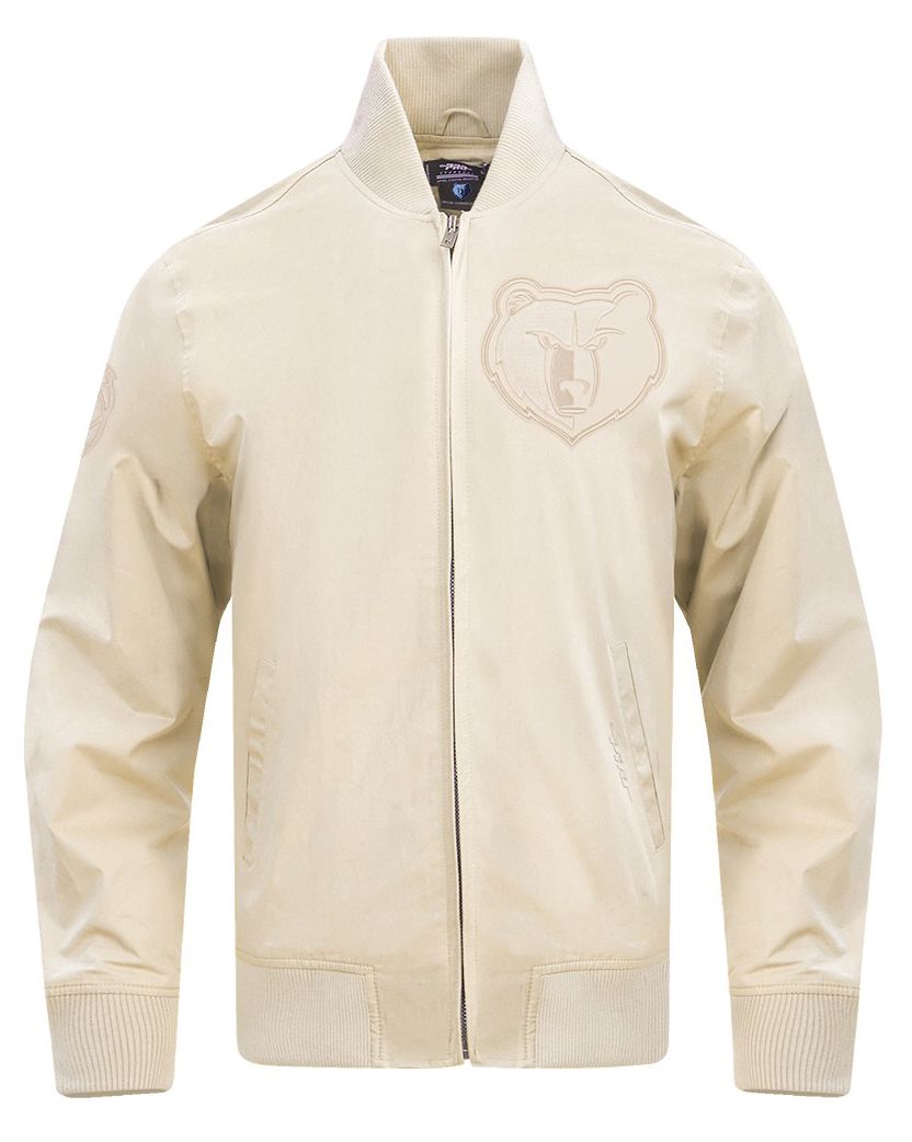 Pro Standard Men's Memphis Grizzlies Off White Neutral Twill Jacket product image