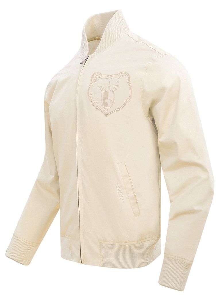Pro Standard Men's Memphis Grizzlies Off White Neutral Twill Jacket product image