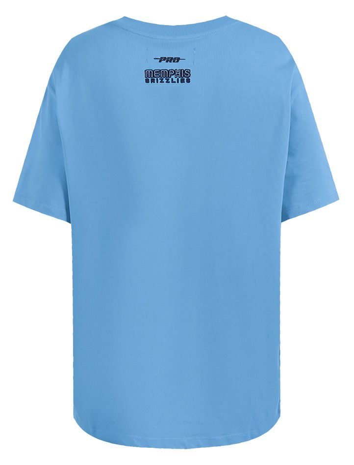 Pro Standard Women's Memphis Grizzlies Blue Script Tail Boyfriend T-Shirt product image