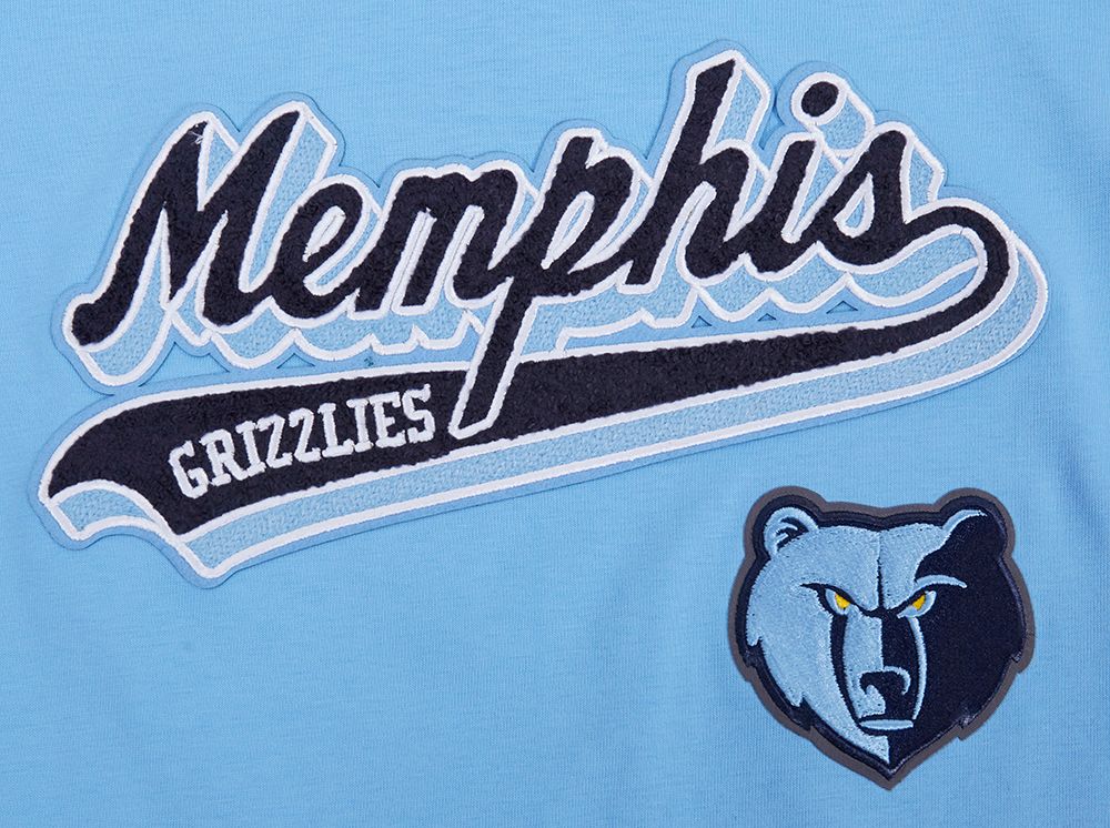Pro Standard Women's Memphis Grizzlies Blue Script Tail Boyfriend T-Shirt product image