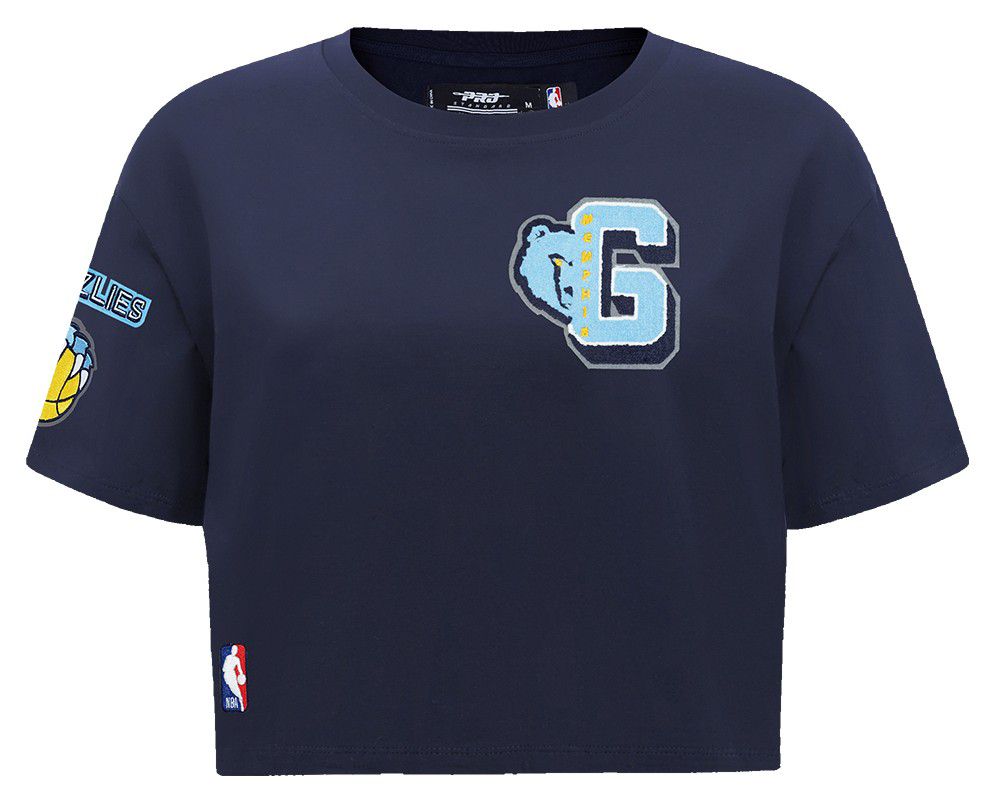 Pro Standard Women's Memphis Grizzlies Navy Mash Up Boxy T-Shirt product image