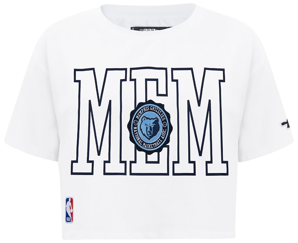 Pro Standard Women's Memphis Grizzlies White Crest Emblem Boxy T-Shirt product image