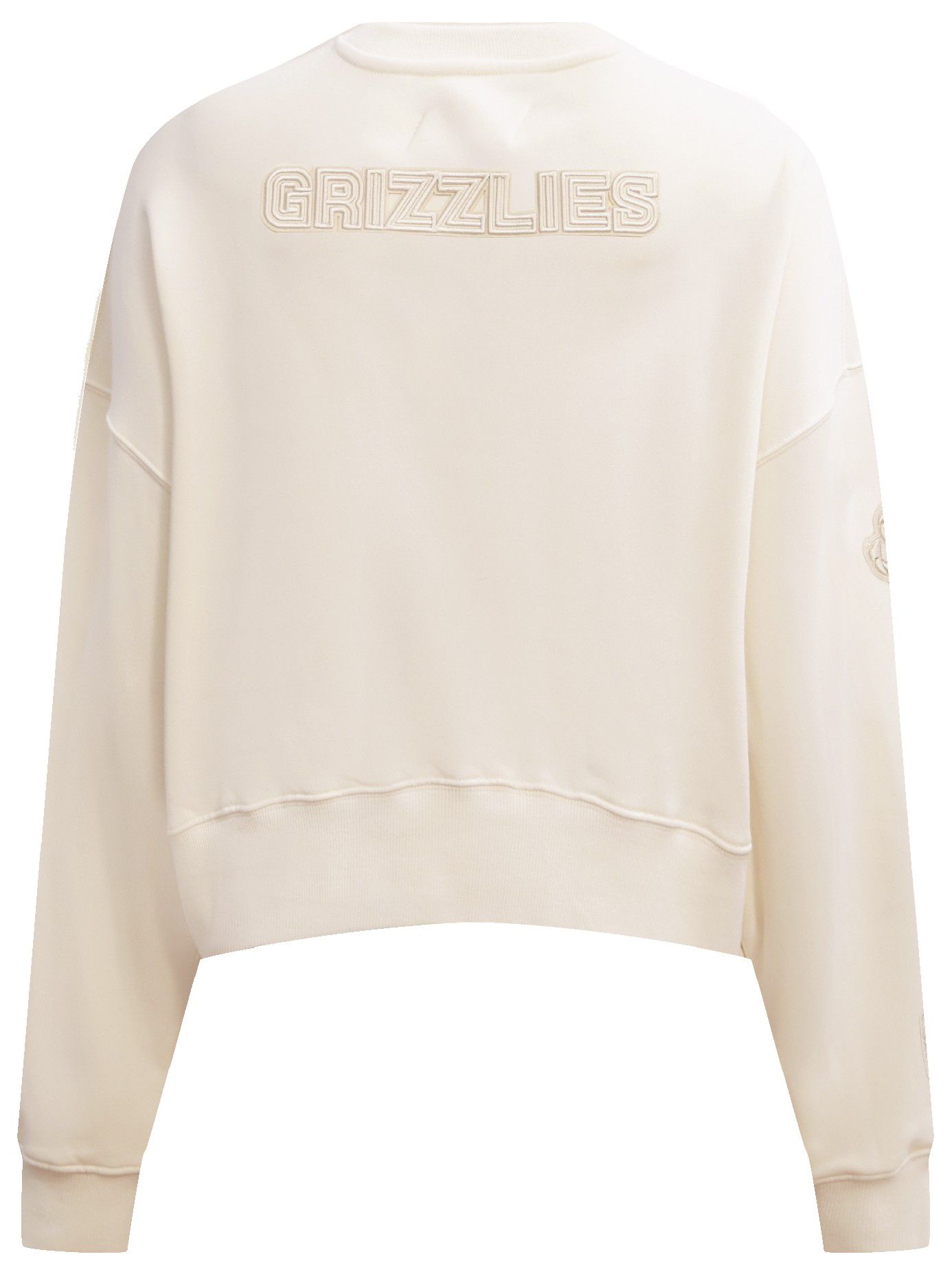 Pro Standard Women's Memphis Grizzlies Off White Neutral Fleece Crewneck Sweatshirt product image