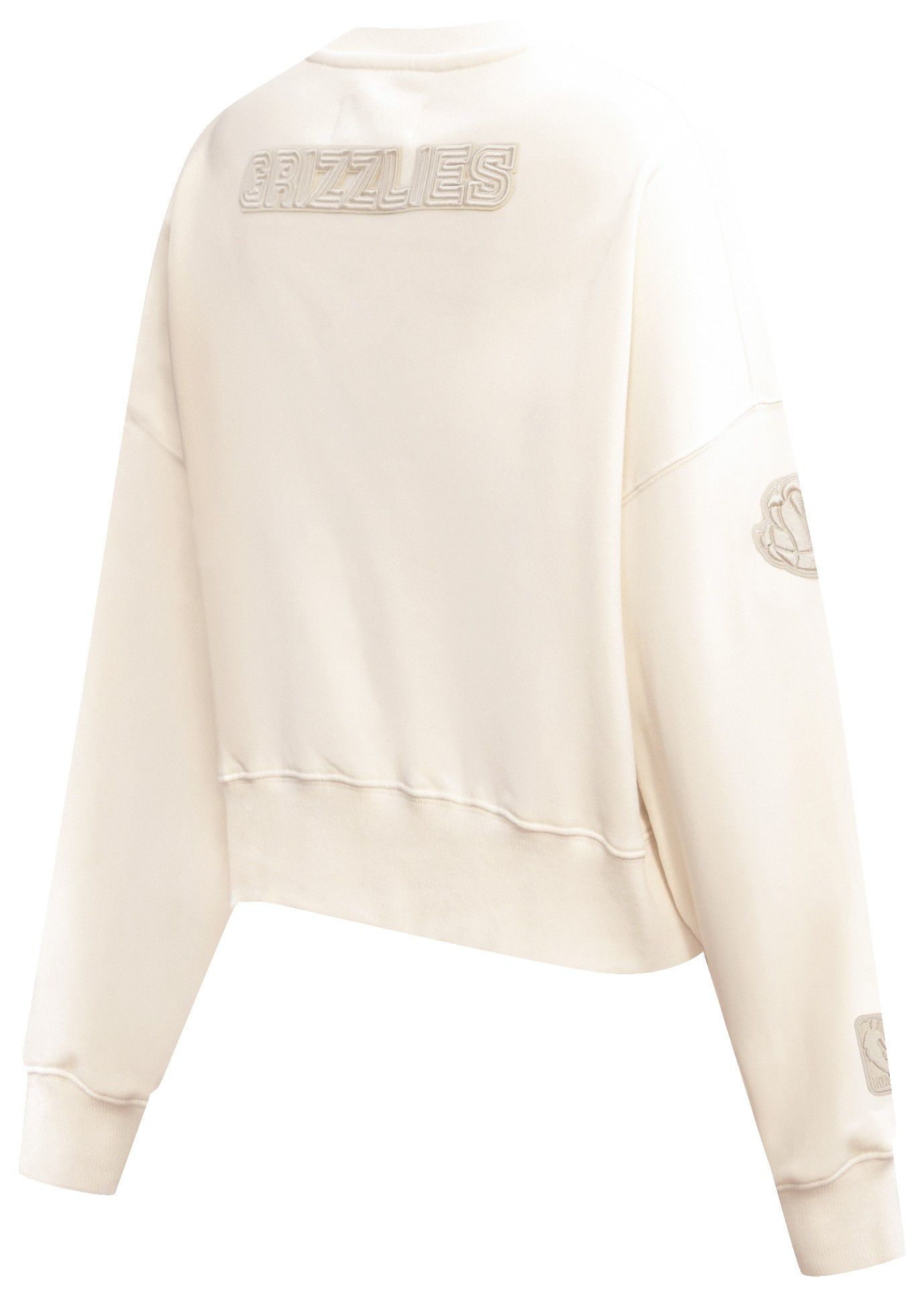 Pro Standard Women's Memphis Grizzlies Off White Neutral Fleece Crewneck Sweatshirt product image